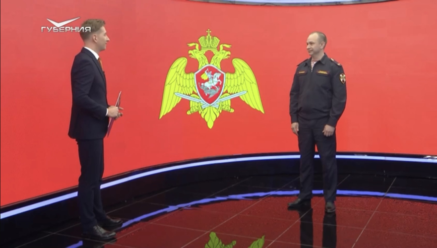 В День войск национальной гвардии Российской Федерации офицер ведомства стал гостем телевизионного эфира в Самаре
