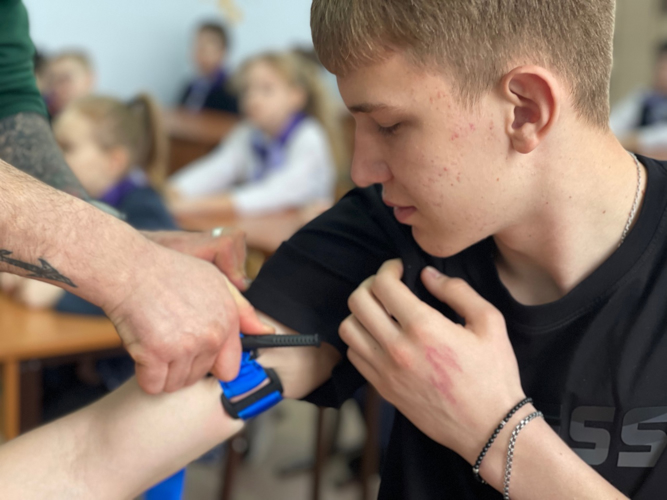Росгвардейцы встретились с учениками cамарского спортивного лицея