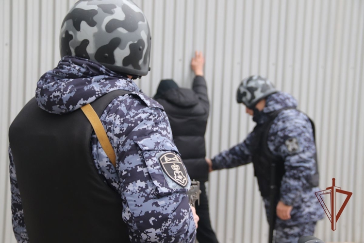 Самарские росгвардейцы задержали подозреваемого в тот момент, когда он прятал украденное в сугробе