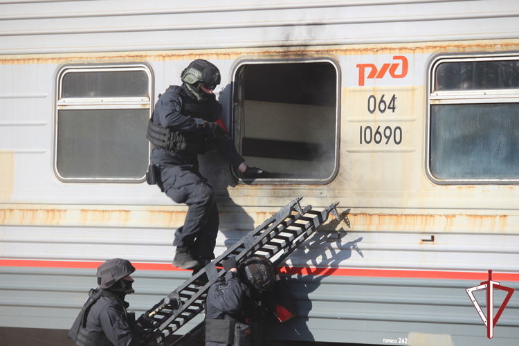 Бойцы ОМОН Росгвардии приняли участие в антитеррористической тренировке в Самаре